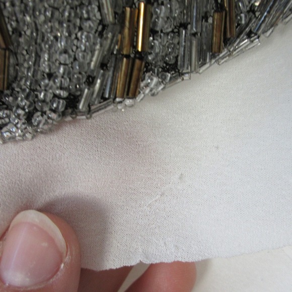 XOXO Tank Cami Top Women M White Beaded Neckline Layered Casual Y2K Preppy 142 - Picture 13 of 13